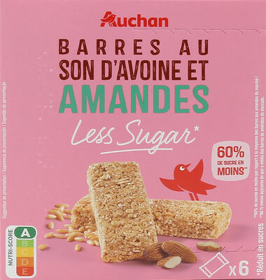 Barre de son d'avoine et amandes
