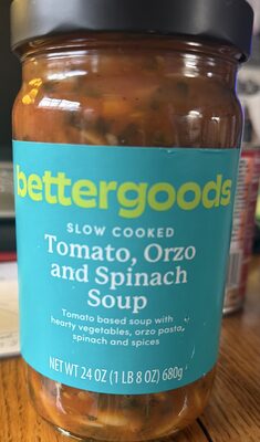Slow Cooked Tomato, Orzo And Spinach Soup