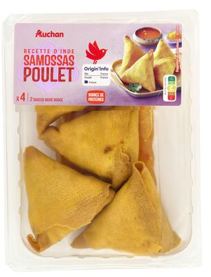 Recette d'indesamossas pouletx4 + 2 sauces