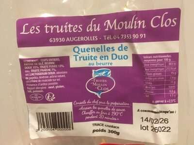 Quenelles de truite en duo