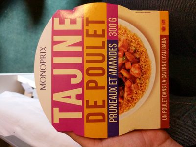 Tajine de poulet pruneaux et amandes