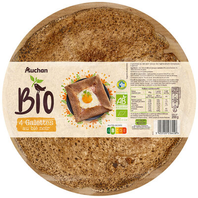 4 galettes de blé noirissues de l'agriculture biologique