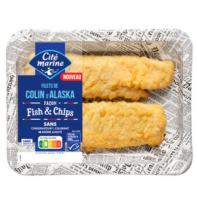 Filets de colin d'Alaska MSC façon fish & chips - 210g - Frais