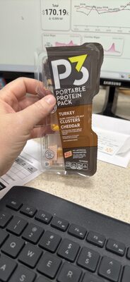 P3 Portable Protein Pack Turkey Dark Chocolate Nut Clusters Cheddar