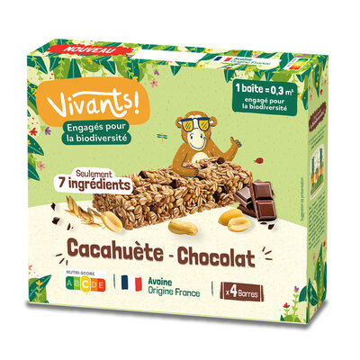 Barres céréalières à la cacahuète et au chocolat