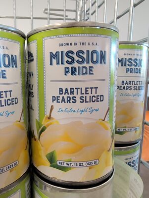 Bartlett pears sliced
