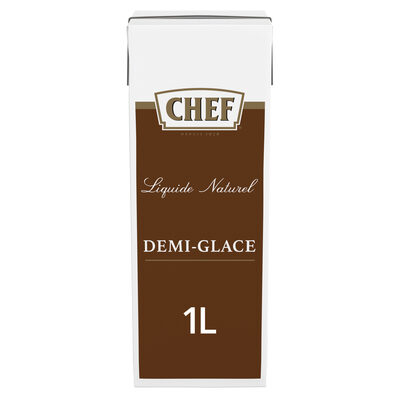 Demi-Glace Naturelle CHEF Brique de 1L (ingrédients d'origine naturelle)